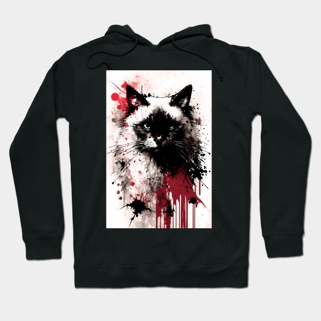 Birman Cat Portrait Hoodie by TortillaChief